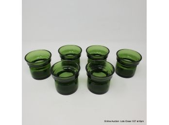 Dansk Designs Denmark Green Glass Candleholders 6pc.