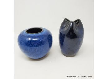 Two Japanese Pottery Vases