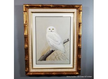 Snowy Owl Offset Lithograph Zella Schultz 867/1000, 1975