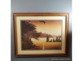 Georges Pommier Offset Lithograph Landscape