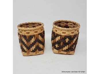 Two Small Cherokee Indian Baskets