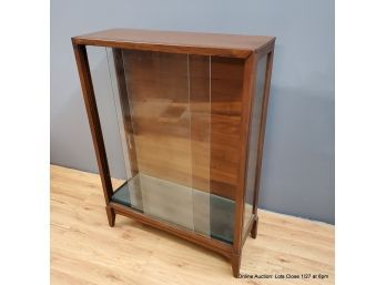 Small Display Cabinet With Sliding Glass Doors & 6 Glass Shelves