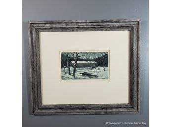 Kenneth J. Reeve, Aquatint Etching, 'another Winter' Signed