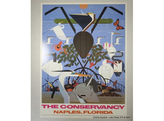 Charley Harper-1982 The Conservancy Naples, Florida Poster Unframed 24x18'