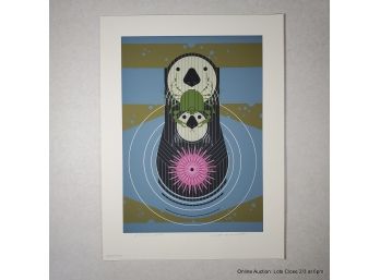 Charley Harper 1976 Devotion In The Ocean 855/2000 Serigraph Pencil Signed 18' X 13.25'