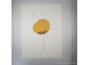 Brett Harper-Sunflower Serigraph 5/1000  Pencil Signed  Unframed 20.5x15.25'