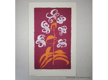 Brett Harper-1975 Consider The Lilies Serigraph 242/250 Pencil Signed  Unframed 20x13'