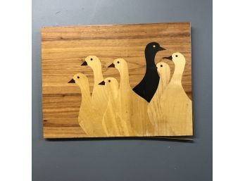Geese Inlaid Wood Art By Dotty Nootbaar