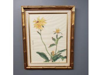 Chrysanthemums Watercolor On Paper