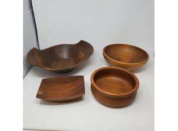 Lot Of Turned Wood Bowls
