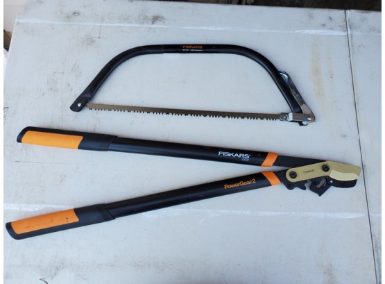 Fiskars Ratcheting Pruners And Bow Saw