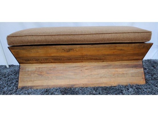 X-form Wood Bench With Removable Cushion (one Of 2 Available)
