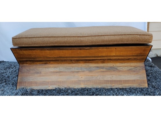 X-Form Wood Bench With Removable Cushion (One Of 2 Available)