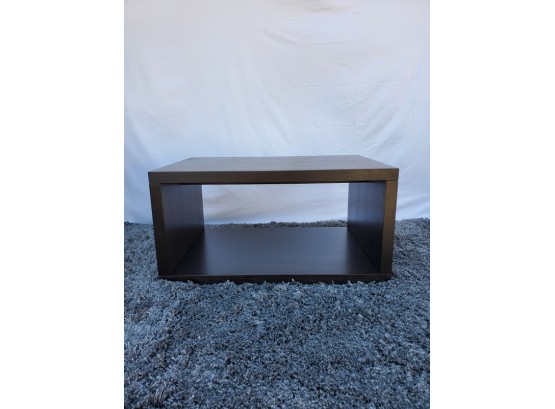 Black Coffee/end Table With Open Storage Space In Middle
