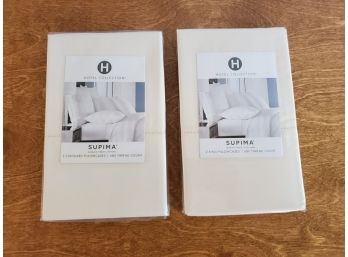Two Pairs Of Hotel Collection Supima Standard Pillow Cases