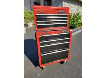 Craftsman Two Part Ball Bearing Stacking Wheeled Tool Chest