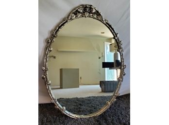 Silver Gilded Mirror With Foliate Frame