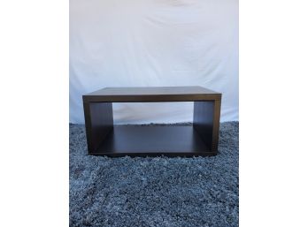 Black Coffee/end Table With Open Storage Space In Middle