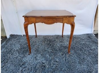 William Wunbauer & Sons Game Table With Four Drink Holders And One Drawer