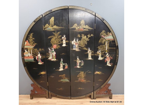 Unique Inlaid Chinese Folding Screen
