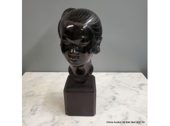 Metal Bust Of A Woman