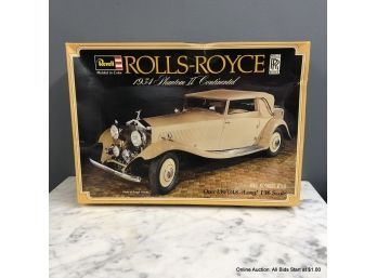 Vintage Rolls-Royce Model Kit 1934 Phantom II Continental 1/16 Scale New In Box Never Opened