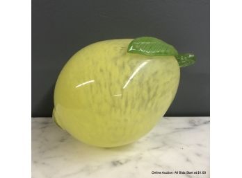 Blown Glass Lemon Standing 8.5'