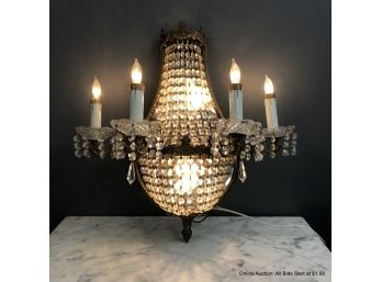 Vintage Crystal Wall Sconce