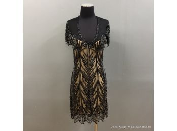Bob Mackie Vintage Beaded Silk Cocktail Dress