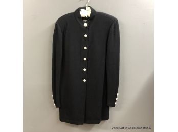 St. John Knit Jacket W/ Rhinestone Studded Buttons
