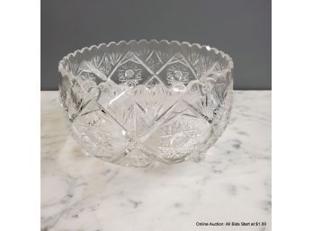 Pressed Glass Footed Bowl