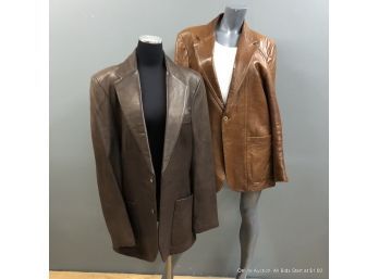 Two Made In California Leather Jackets