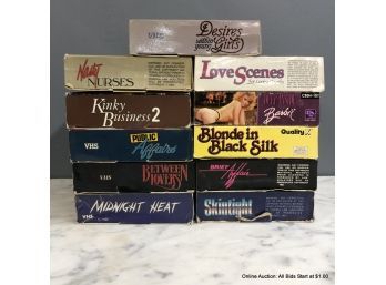 Lot Of Vintage VHS Adult Videos
