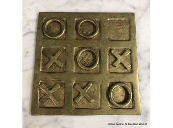 Brass Tic-tac-toe Tabletop Game