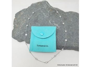 Elsa Peretti Tiffany & Co. Diamonds By The Yard 2.70 Cttw Platinum Necklace