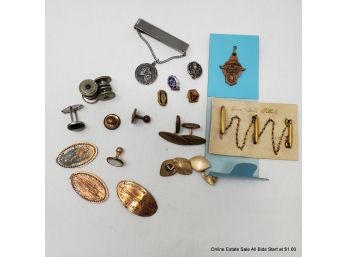 Assorted Men's Jewelry Including Josten's Salutatorian Pendant