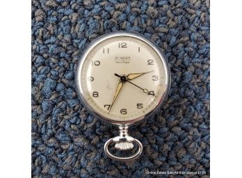 HY Moser Esculape Chrome Finish Pocket Watch