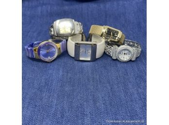Lot Of Five (5) Assorted Cuff Watches