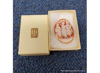 Carved Classical Shell Cameo 40mm X 30mm