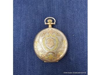 Elgin Hunter Case Pocket Watch Sterling 17 Jewels