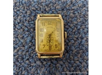 Illinois 202  17 Jewel 14K Gold Fill Case Watch Head Serial Number 5404517