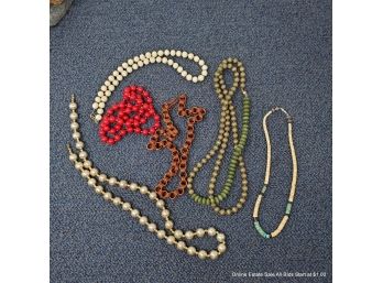 Lot Of Six (6) Misc. Necklaces Including Heishi Bead, Copper, Plastic, Metal And Stone