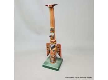Paul Mather Hand Carved And Painted Alaskan Totem