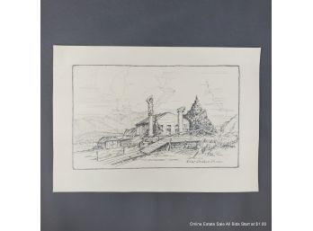 Pencil Drawing Of Chief Shake's House