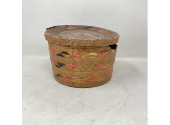 Native American Tlingit Rattletop Basket