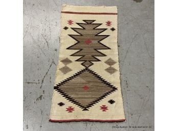 Vintage Hand Woven Wool Southwest Style Carpet