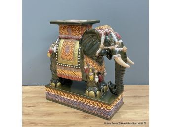 Colorful Ceramic Elephant Plant Stand