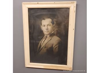 Antique Photograph Of Dapper Man In Frame 23' X 17'