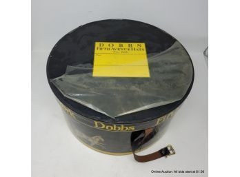 Dobbs Fifth Avenue Hats New York Hat Box With Leather Buckle Strap