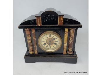 14-Day Time And Strike Mantle Clock With Wood Case